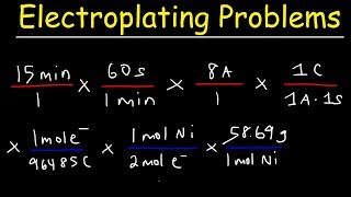 Electrolysis amp Electroplating Practice Problems  Electrochemistry [upl. by Noyart]