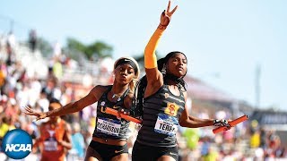 Blazing fast womens 4x100m relay at 2019 NCAA Outdoor Championship [upl. by Ardnasela]