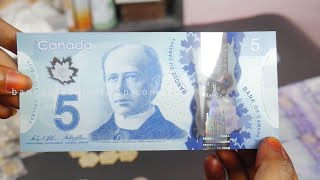 Canadian Banknotes  Canada 10 and 5 Dollar Banknotes  Banknotes collection [upl. by Furr]