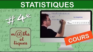 LE COURS  Statistiques  Quatrième [upl. by Colwen]