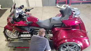 TIME LAPSE VIDEO OF CALIFORNIA SIDE CAR ENCORE TRIKE CONVERSION ON 2018 HONDA GOLD WING [upl. by Ahsocin]