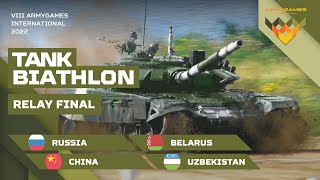 TANK BIATHLON Gold final Russia Belarus China Uzbekistan [upl. by Akcirderf]