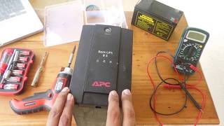 Apc Back Ups RS 600 500 opening and Battery Replacement [upl. by Suivatram]