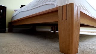 I Built A Thuma Bed Frame From Cherry Hardwood [upl. by Mccowyn]