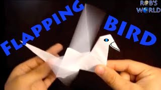 How to Make an Origami Flapping Bird  Robs World [upl. by Bilac]