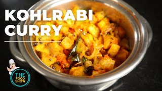 Kohlrabi Curry  Wild Cabbage Telugu Recipe  How to Cook Kohlrabi  The Food Show [upl. by Yreva447]