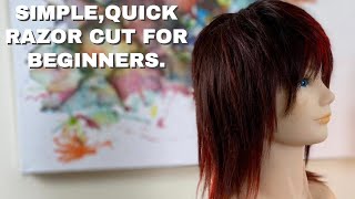 RAZOR SHAG HAIRCUT FOR BEGINNERS [upl. by Marrissa]