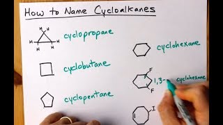 How to Name Cycloalkanes  6 Examples [upl. by Nahem]