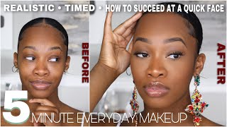 Realistic 5 MINUTE Everyday MAKEUP TIMED  How to Succeed at a Quick Face Every Time  Maya Galore [upl. by Yrannav]