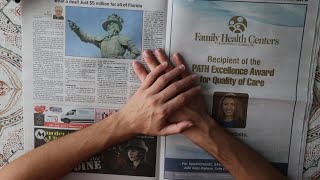 Flipping Through a Newspaper amp Reading News Articles ASMR [upl. by Romelda440]