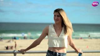 Genie Bouchard Trains With Bondi Beach Lifeguards [upl. by Tull826]