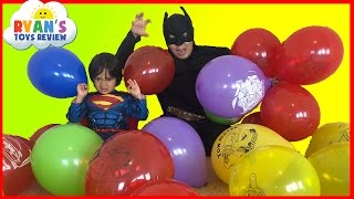 SURPRISE TOYS GIANT BALLOON POP CHALLENGE with Ryan ToysReview [upl. by Lili320]