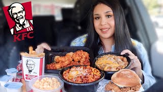 KFC MUKBANG Chicken Sandwich Nashville Hot Tenders Famous Bowl Fries Mac amp Cheese [upl. by Oicelem]