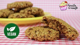 GALLETAS DE AVENA VEGANAS ¡Sin Lácteos ni huevos │ Vainilla Crocante [upl. by Hcone]