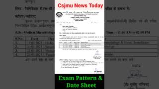 Csjmu News Today  csjmu exam date sheet csjmu csjmunews [upl. by Philipines]