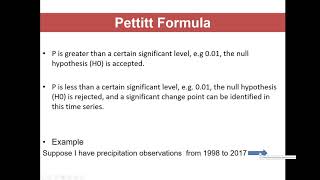 How to do Pettitt Mann Whitney U Test in XLSTAT for detection of change point in time series [upl. by Elimac289]