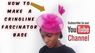 Easy way to make a Crinoline Fascinator Base [upl. by Marsh366]