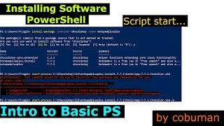 Installing Software through Power Shell Intro to powershell scripts [upl. by Arul455]