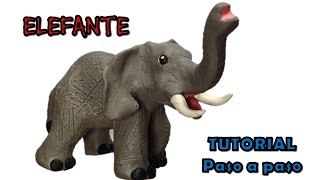 Como hacer un elefante de plastilina  How to make a clay elephant [upl. by Norag544]