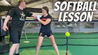 Hitting Session With College Softball Player [upl. by Godfree80]