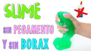 PROBANDO SLIME SIN PEGAMENTO Y SIN BORAX [upl. by Nnylrac770]