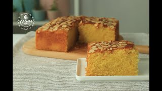 Orange Almond Semolina Cake Recipe  Suji Cake Recipe [upl. by Enylhsa686]