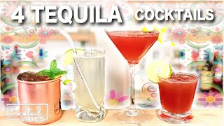 4 Easy TEQUILA Cocktails  Cocktail Recipes [upl. by Constantine867]