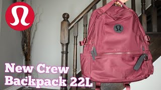 Lululemon New Crew Backpack 22L Review [upl. by Htebasyle]