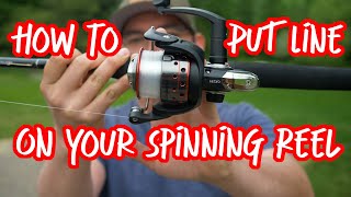 How to Put Line On A Spinning Reel STEPBYSTEP GUIDE  How To Spool A Spinning Reel [upl. by Molton408]