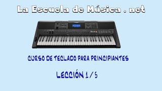 Cómo tocar el teclado  lección 15  ejercicio con la escala Yamaha PSRE453 [upl. by Atinauq]