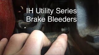 IH Utility Tractors Brake Bleeder Location [upl. by Aratihc]