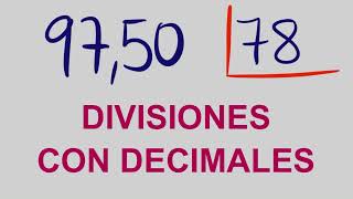 DIVISIONES DECIMALES  EJERCICIOS RESUELTOS [upl. by Cryan]