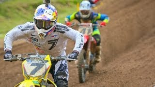 James Stewart vs Trey Canard Final Three Laps  2013 Spring Creek MX 450 Moto 1 [upl. by Shyamal]