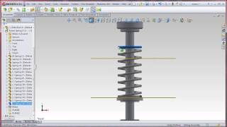 SolidWorks  How to add springs in assembly [upl. by Stringer]