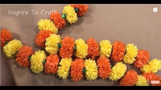 Crepe Paper Marigold Decoration Ideas [upl. by Strong107]