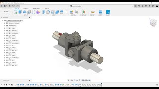 Universal Joint Assembly using Fusion 360 [upl. by Airda]