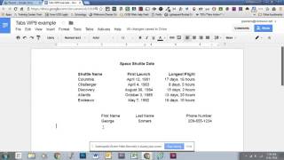 Managing Tabs and Tab Stops in Google Docs [upl. by Malissa846]