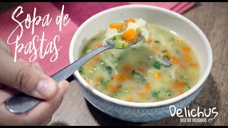 SOPA DE PASTAS CON VERDURAS  RECETA PARA PRINCIPIANTES [upl. by Dory]