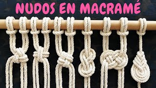 6 nuevos NUDOS en MACRAMÉ paso a paso  6 New Macrame Knots [upl. by Owades]