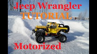 TUTORIAL How To Motorize The Jeep Wrangler Lego Technic 42122 [upl. by Brooks]