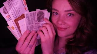 ASMR Crinkly Newspaper Recipe Collection Rummaging Whispered [upl. by Xenia]