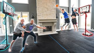 I BUILT A Full Indoor Basketball Mini Hoop COURT [upl. by Giefer]