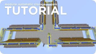 Minecraft Tutorial Automatic Storage System  Modular Expandable 112113 [upl. by Natica]