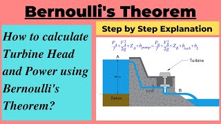 Turbine Power and Head using Bernoullis Theorem [upl. by Georgeta822]