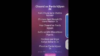 quotChand Se Parda KijiyequotOriginal Karaoke Track [upl. by Einnep158]