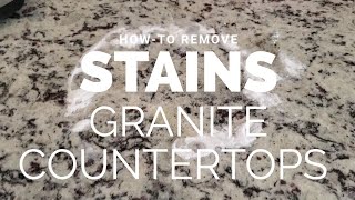 Granite Stain Removal Baking Soda [upl. by Salkin]