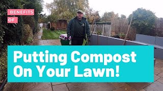 benefits of spreading compost on your lawn [upl. by Atteram752]