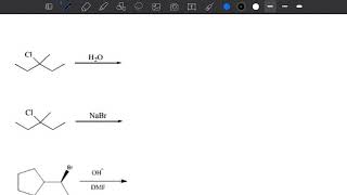 SN2 E2 SN1 E1 Practice  Walkthrough [upl. by Imoyn]