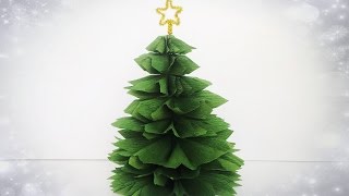 ABC TV  How To Make Christmas Tree From Crepe Paper  Easy Tutorial [upl. by Dionne945]