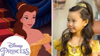 Belle Inspired Hair Tutorial  Disney Princess [upl. by Strander351]